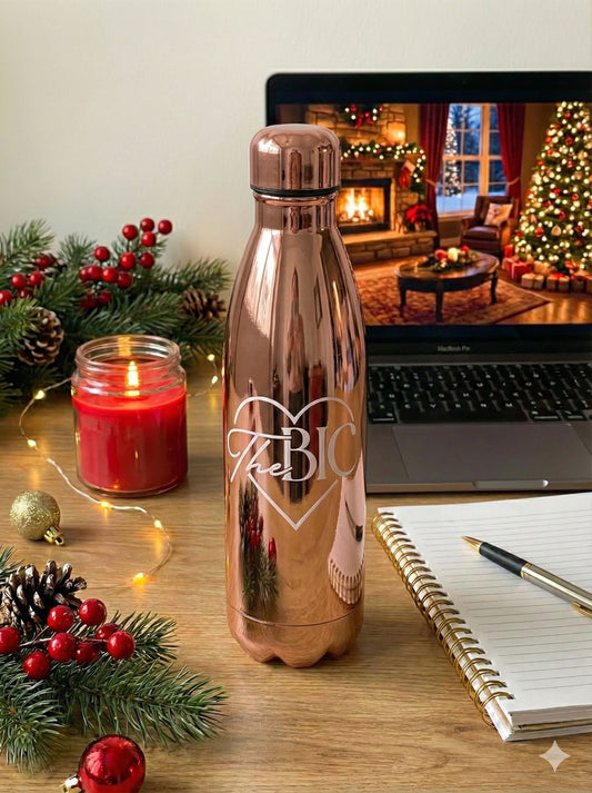 Botella acero inox acabado cobre